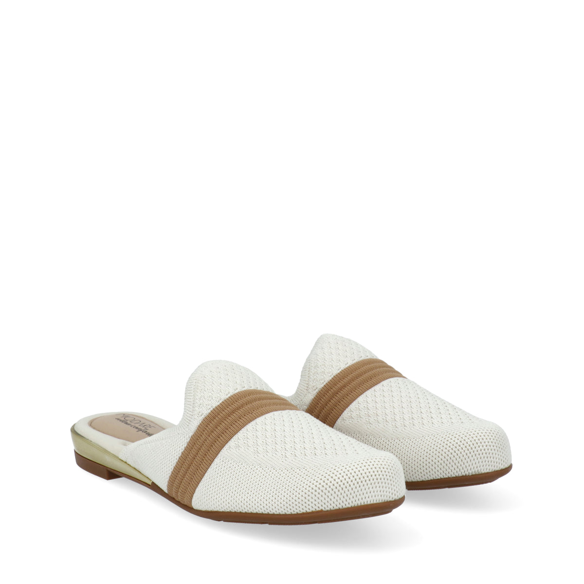 MODARE MULE LOAFERS 7505.333.31533 en color Blanco/Camel - vista 2